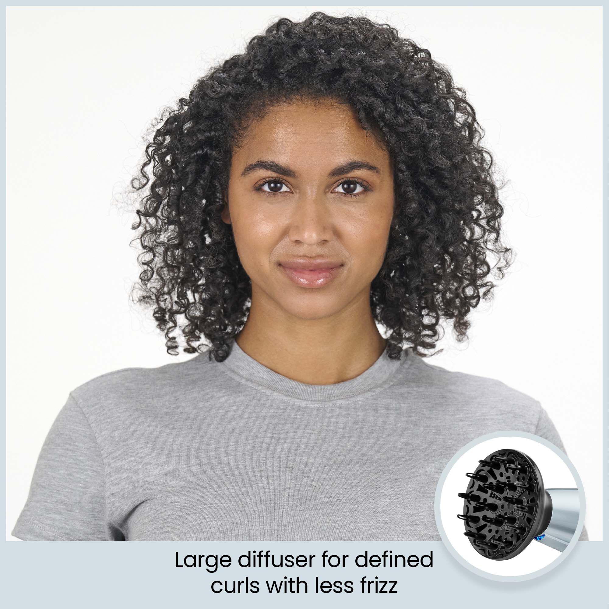 Large diffuser for defined curls with less frizz